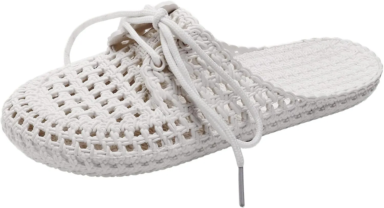 AKIWOS Walking Shoes for Women,Lady Casual Breathable Hollow-Out Round Toe Slip-On Shoes Flat with Sneakers