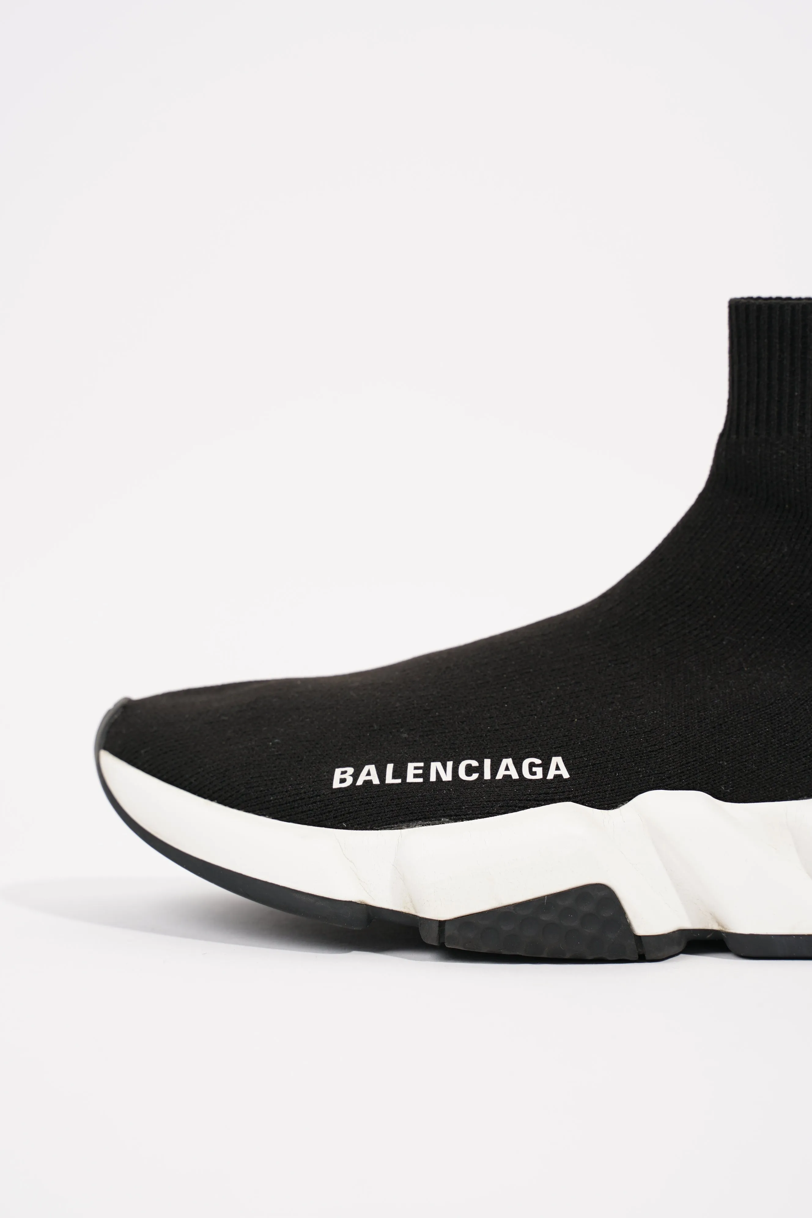 Balenciaga Womens Speed Trainers Black / White EU 37 / UK 4