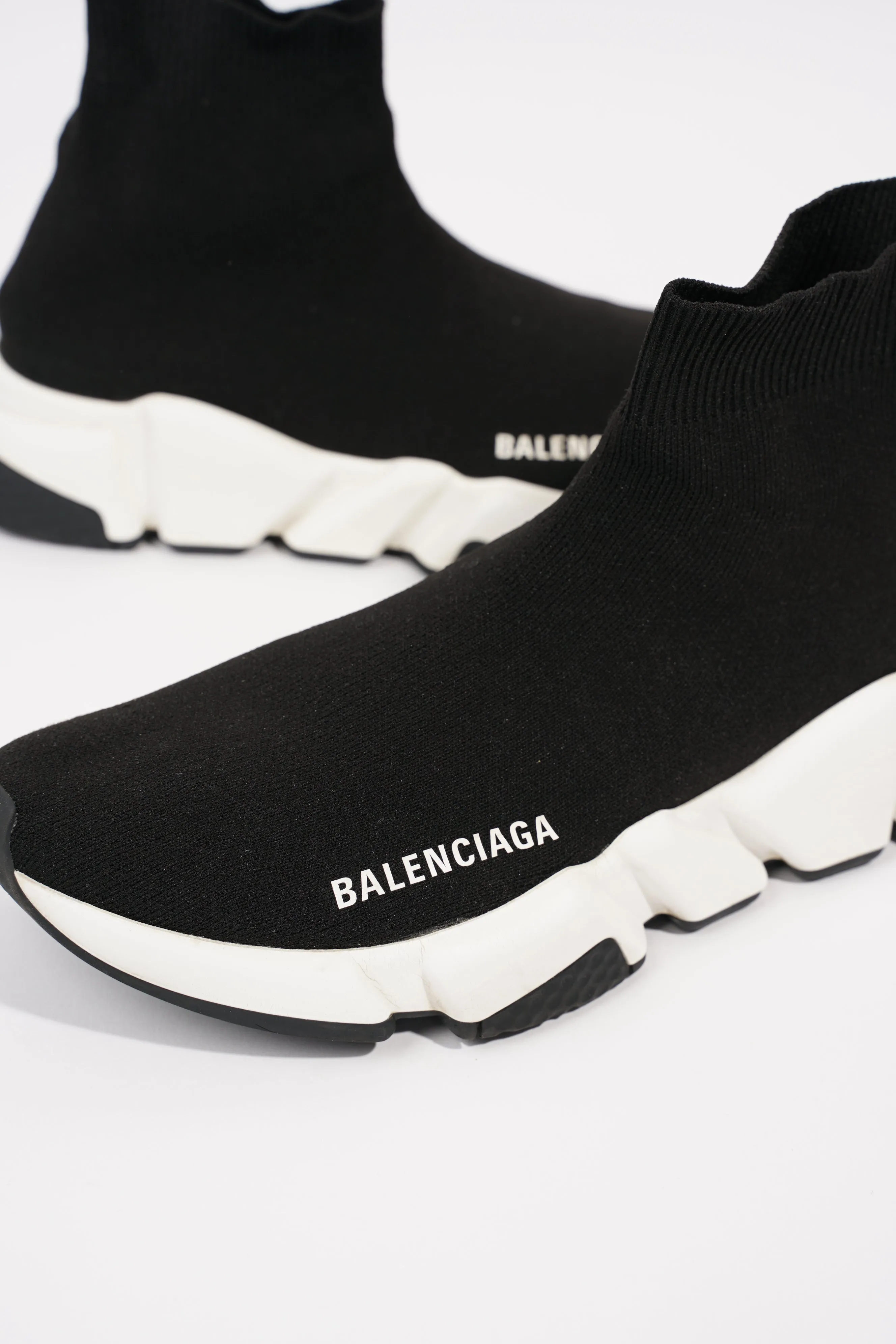 Balenciaga Womens Speed Trainers Black / White EU 37 / UK 4