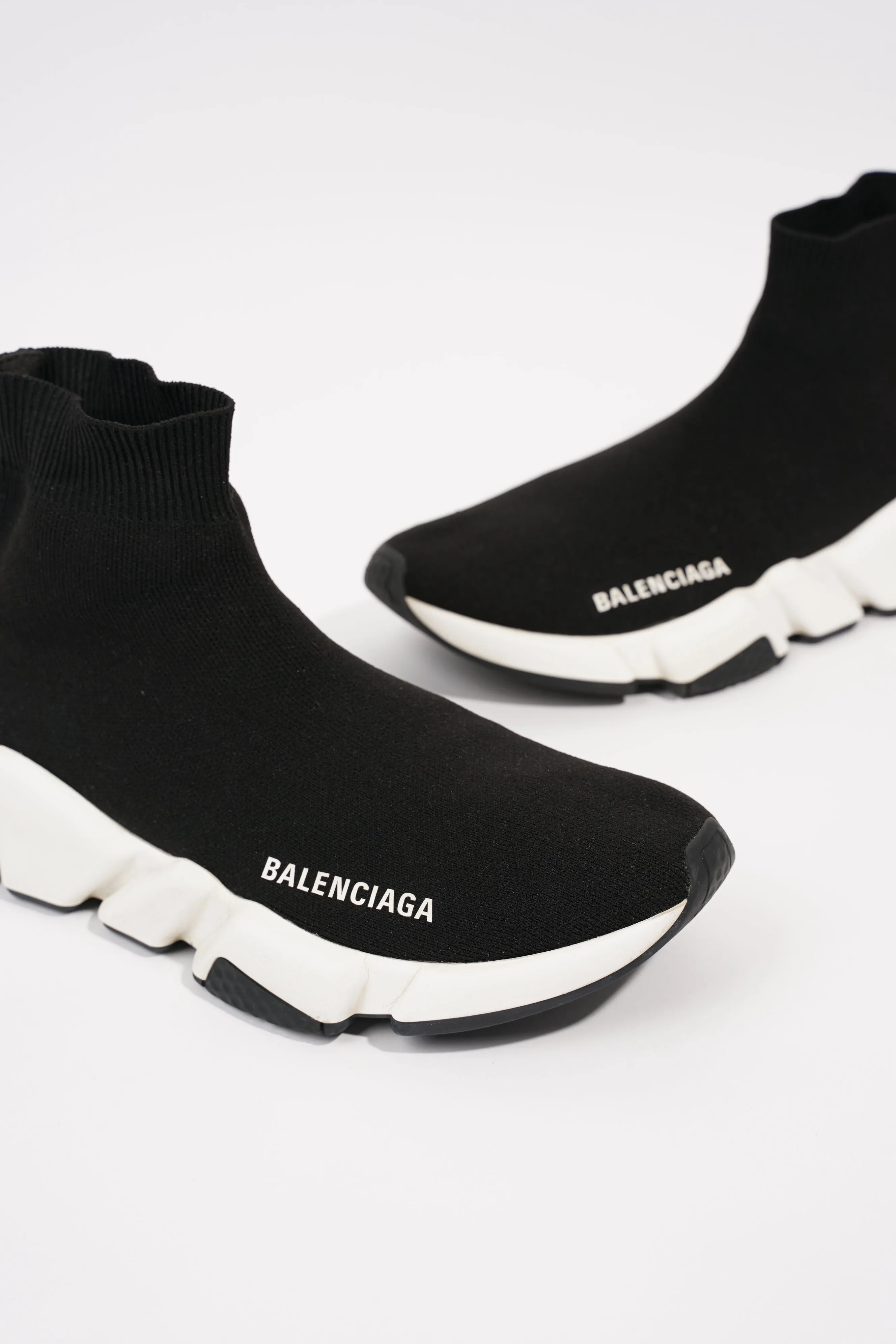 Balenciaga Womens Speed Trainers Black / White EU 37 / UK 4