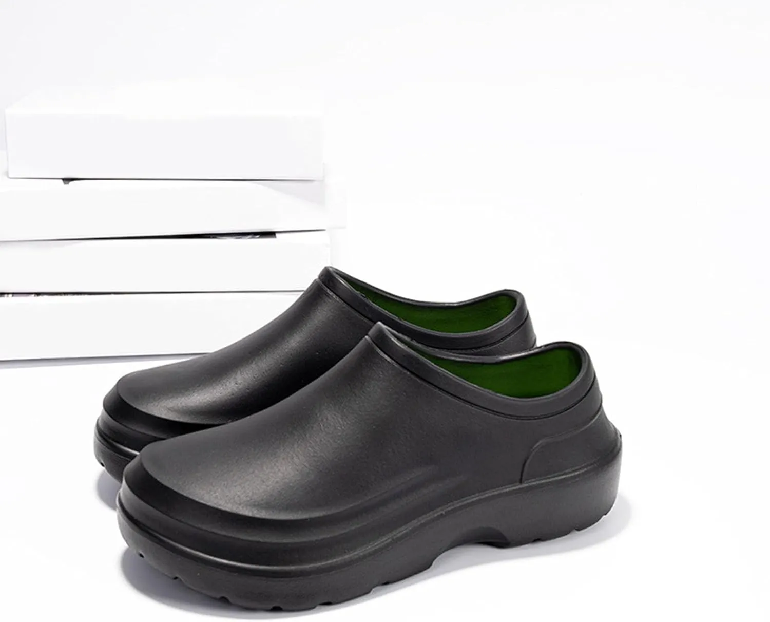 Chef Shoes Non Slip Clogs Work Kitchen Shoes Zapatos De Chef for Men Leather Slippers Size 11