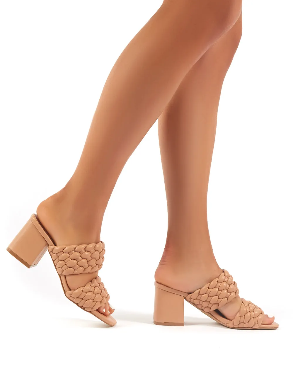 Chelsee Nude WF Block Heeled Mules