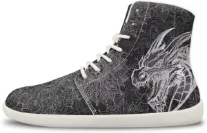 Dragon Print Men's Running Shoe Slip On High Tops Walking Sneakers Gym Tennis Athletic Shoes