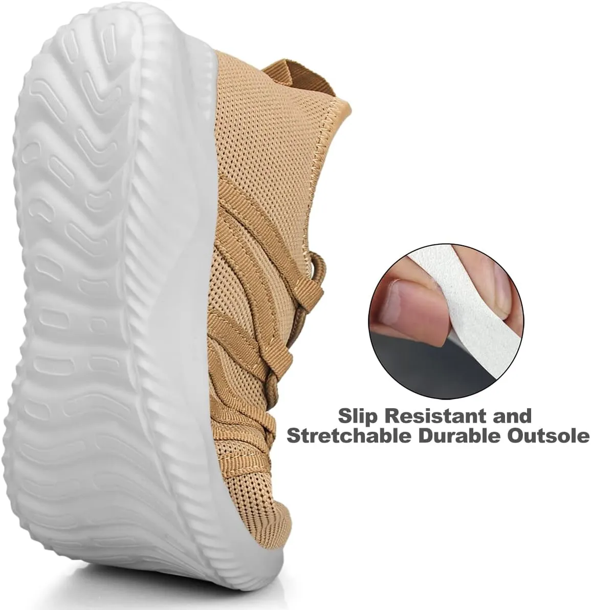 Feethit Womens Slip On Running Shoes Non Slip Walking Shoes Lightweight Gym Workout Shoes Breathable Fashion Sneakers