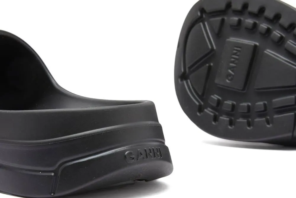 Ganni Light Weight Pool Flip Flops, black