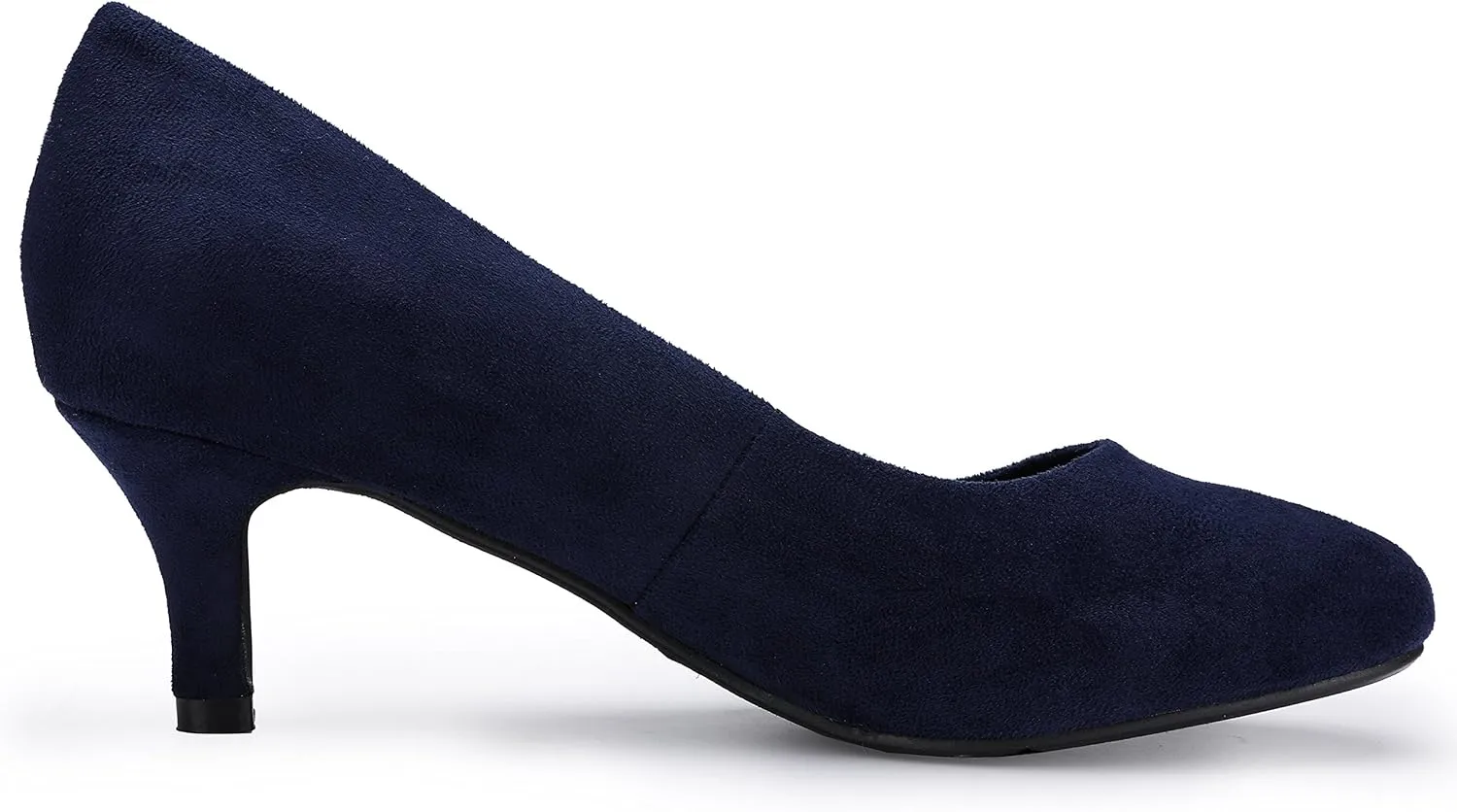 IDIFU Women's Classic Low Heels Dress Pumps 2 Inch Kitten Heel Round Toe Office Wedding Shoes