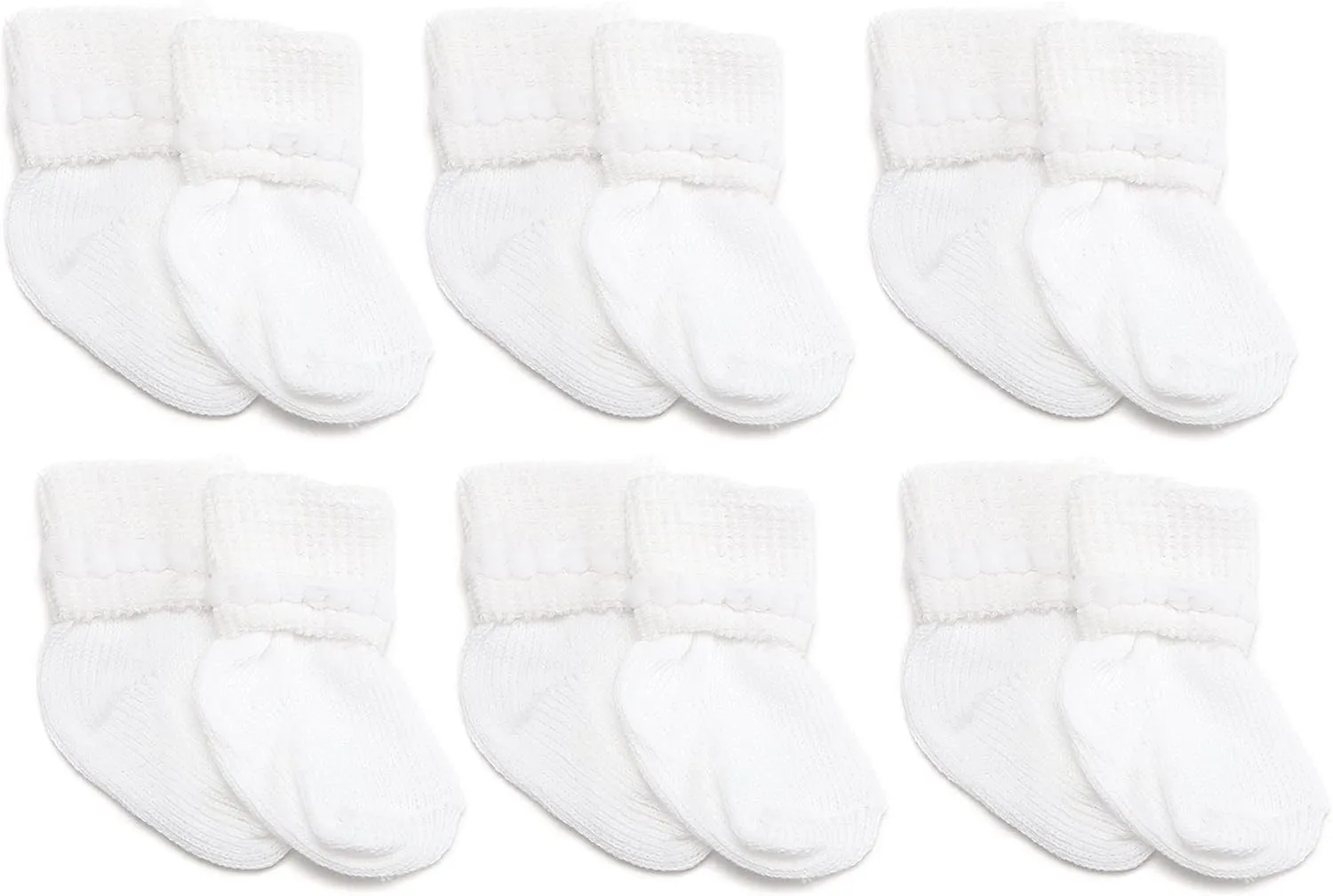Jefferies Socks Rock-A-Bye Bootie, 6 Pack, White
