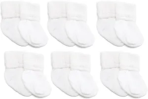 Jefferies Socks Rock-A-Bye Bootie, 6 Pack, White