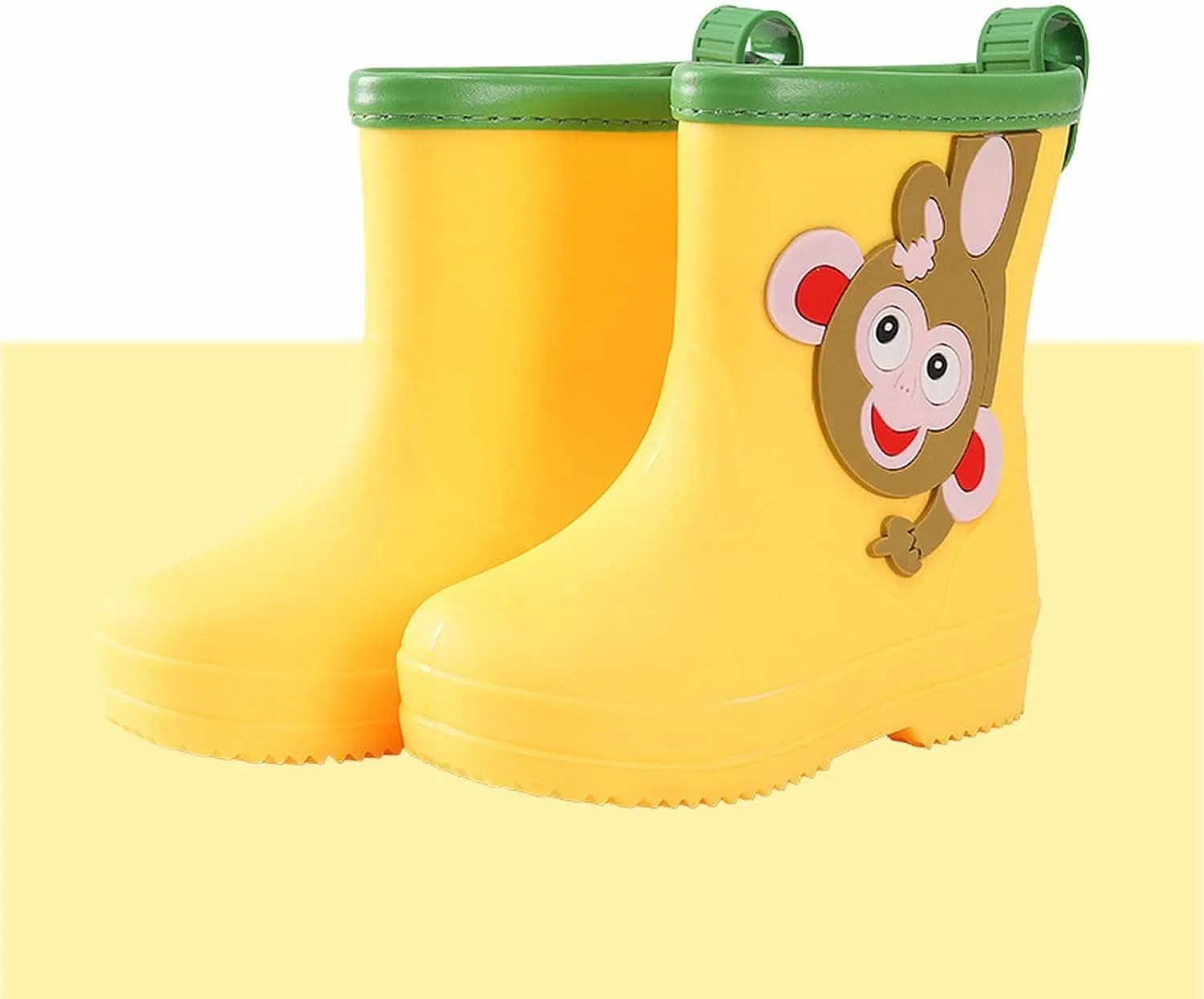 Kids Monkey Cartoon Rain Shoes Children Rain Boots Boys and Girls Water Proof Non Slip Shoes Rubber Boots