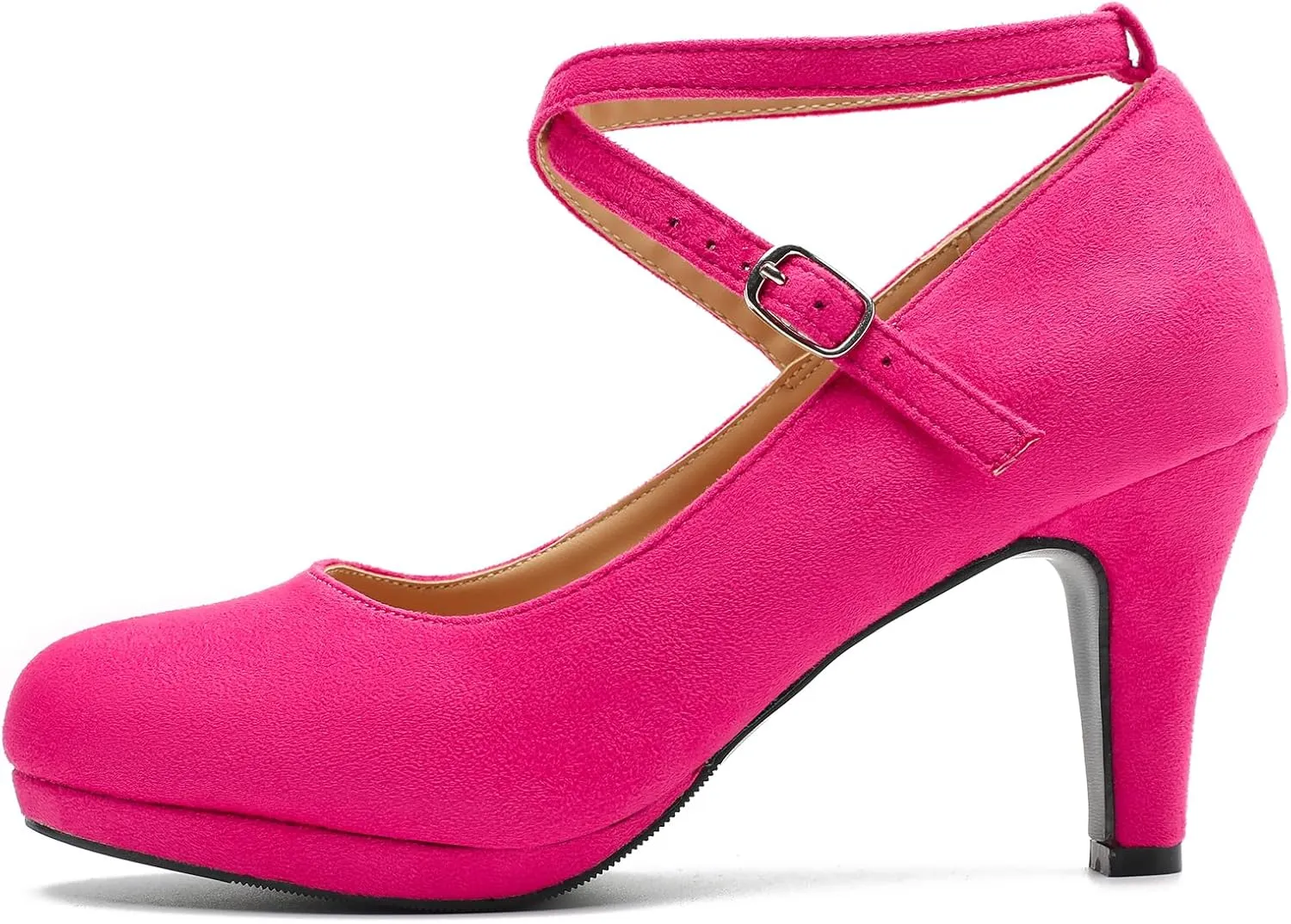 LIURUIJIA Women's Platform High Heels Sexy Cross Ankle Strap Pumps Wedding Work Party Dress Shoes