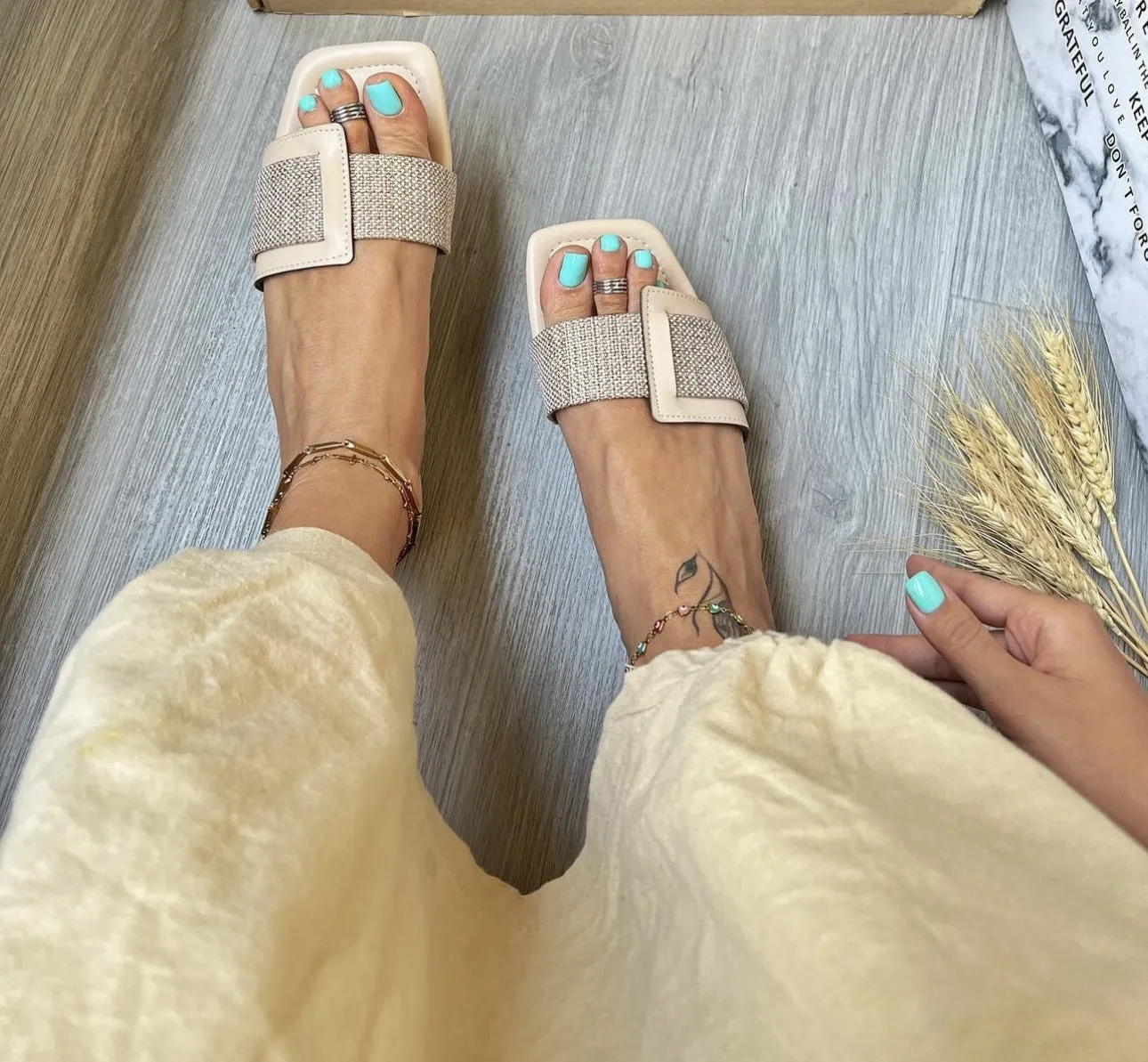 Matching Soft Bottom Beach Slippers Wome
