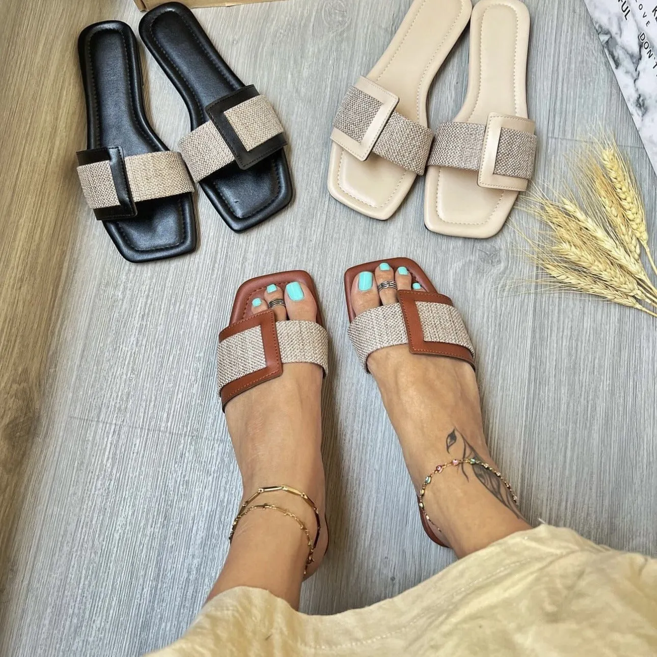 Matching Soft Bottom Beach Slippers Wome