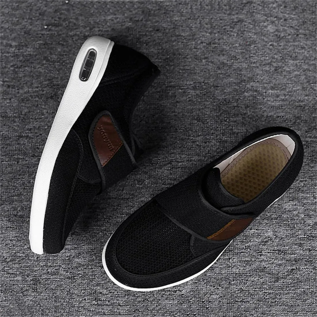Men's Diabetic Shoes, Large Size Wide Orthopedic Edema Shoes Non-Slip Memory Foam Slippers for Swollen Feet Plantar Fasciitis