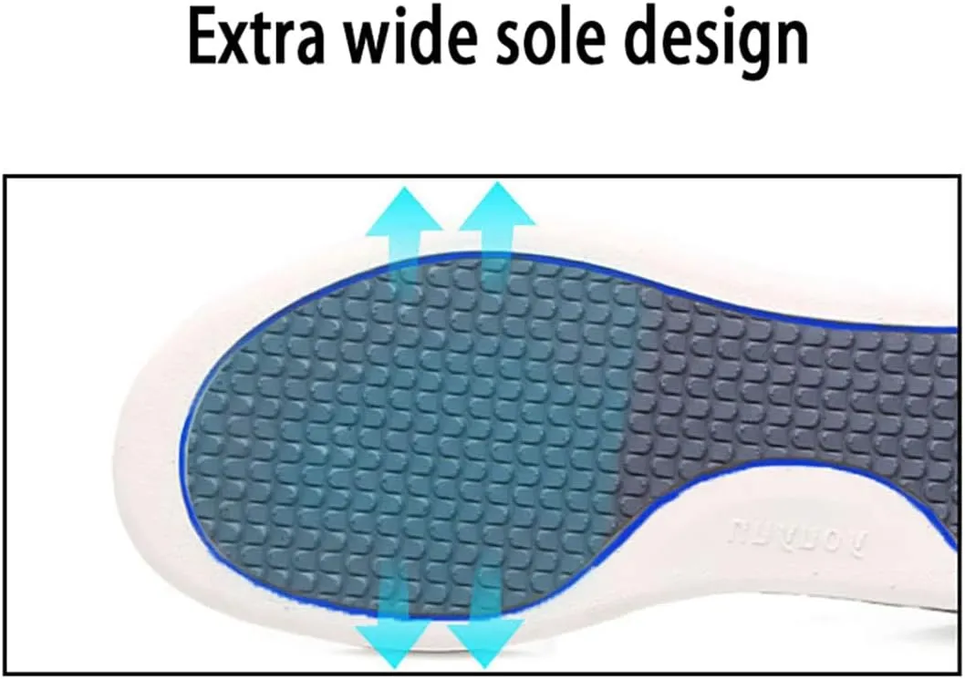 Men's Diabetic Shoes, Large Size Wide Orthopedic Edema Shoes Non-Slip Memory Foam Slippers for Swollen Feet Plantar Fasciitis