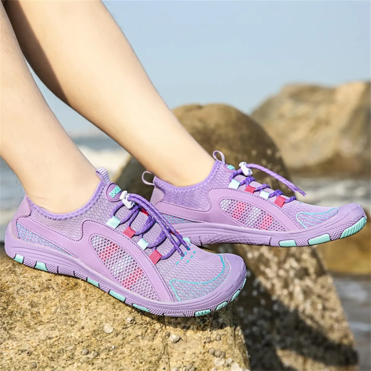 Mens Water Proof Shoes Size 12 Closed Toe Non Slip Hiking Water Shoes Men Womens Wide Width Water Shoes Slip on Soft Beach Shoes for Pool Beach Surf Walking Water Park