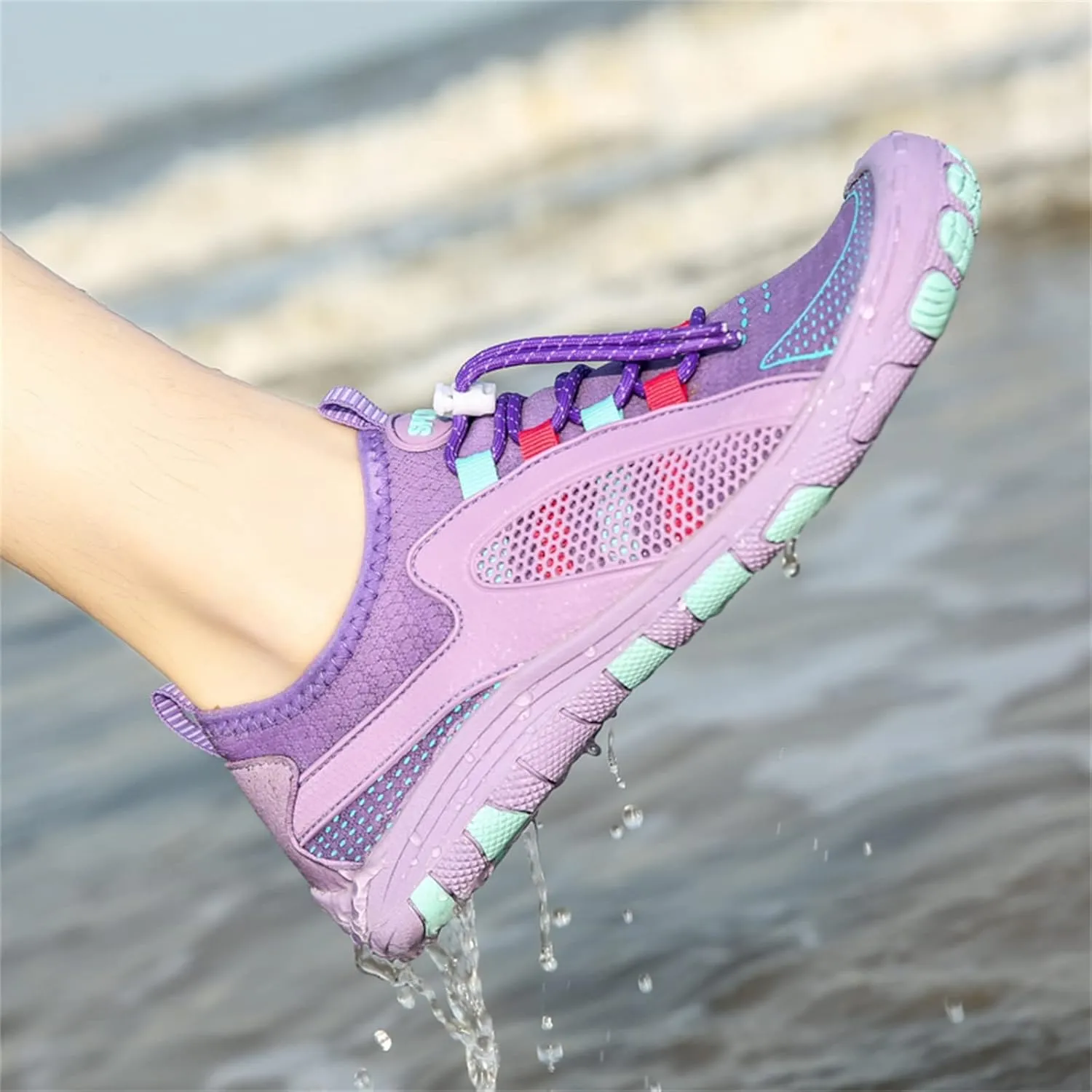 Mens Water Proof Shoes Size 12 Closed Toe Non Slip Hiking Water Shoes Men Womens Wide Width Water Shoes Slip on Soft Beach Shoes for Pool Beach Surf Walking Water Park