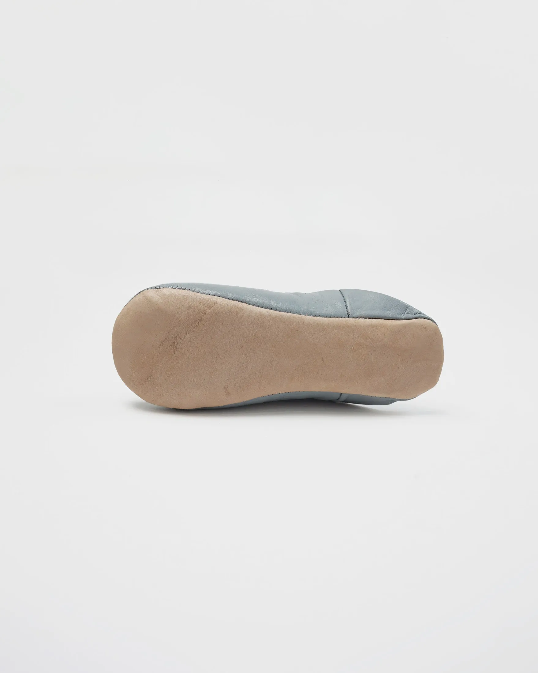 Moroccan Babouche Basic Slippers / Pearl Gray