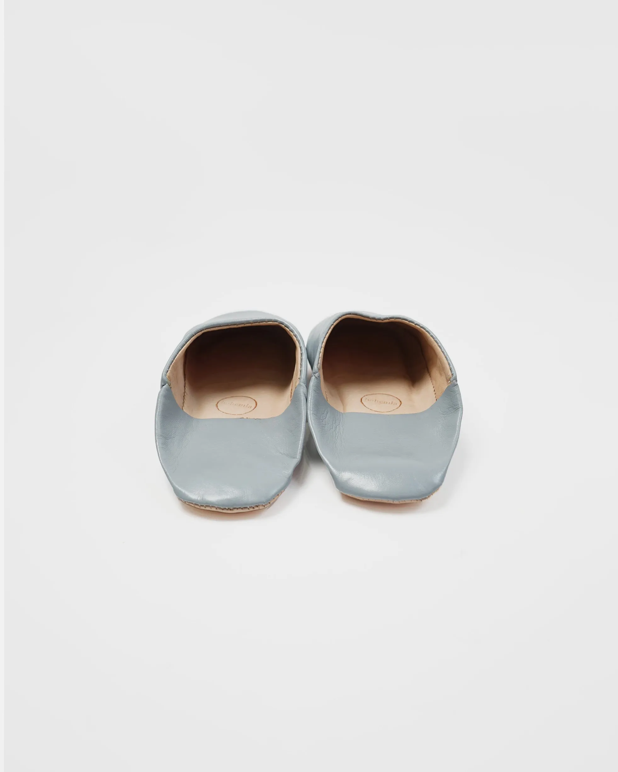 Moroccan Babouche Basic Slippers / Pearl Gray