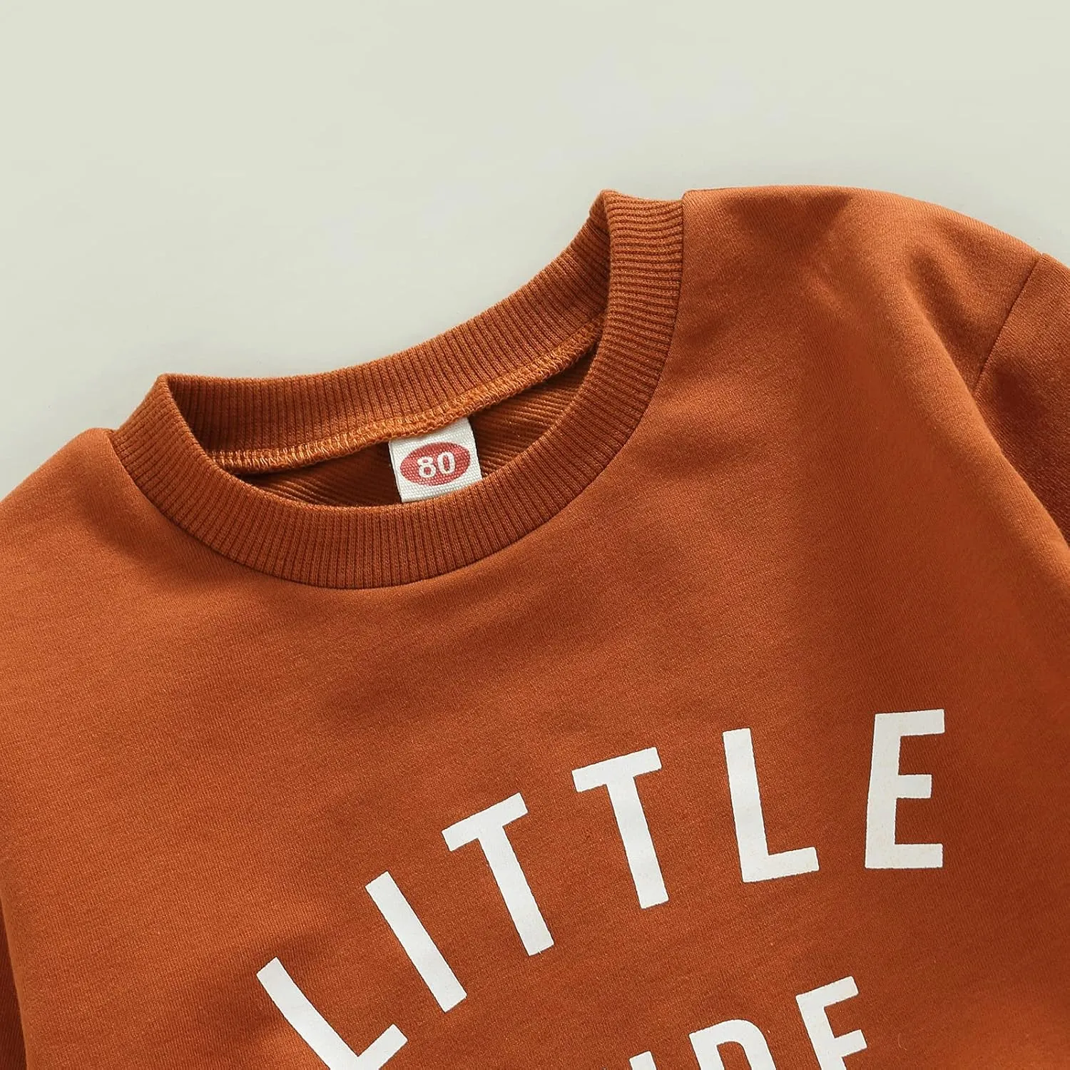 Newborn Baby Boy Fall Clothes Long Sleeve Round Neck Letter Print Sweatshirt Top Long Pants Cute Toddler Winter Outfits