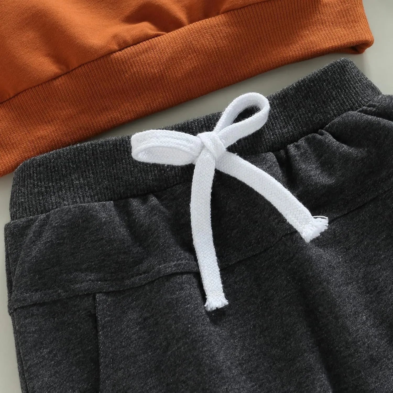 Newborn Baby Boy Fall Clothes Long Sleeve Round Neck Letter Print Sweatshirt Top Long Pants Cute Toddler Winter Outfits
