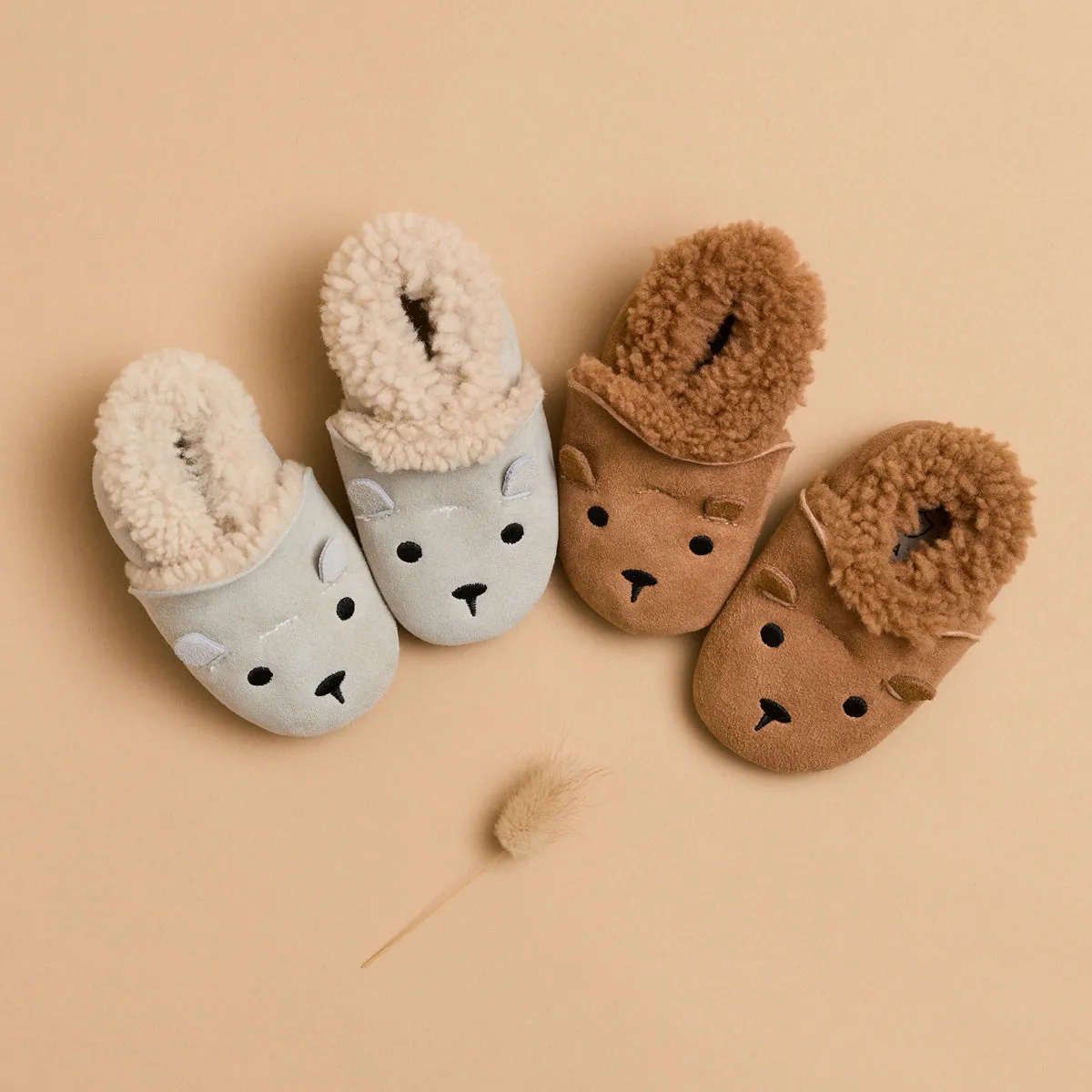 Pretty Brave Cosy Moc Baby Slippers (Snow)