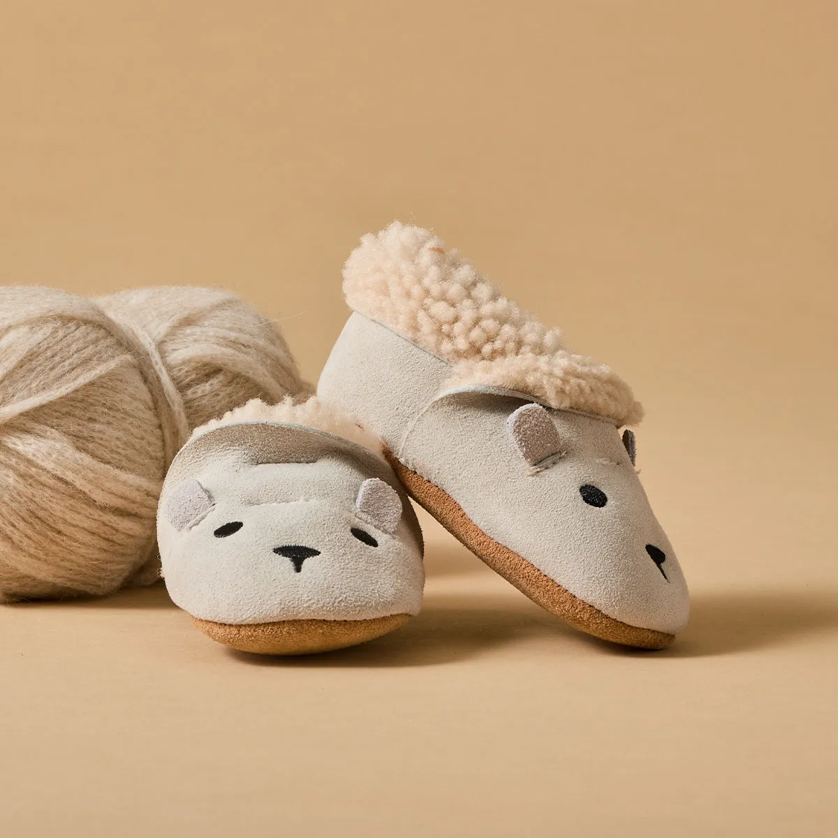 Pretty Brave Cosy Moc Baby Slippers (Snow)