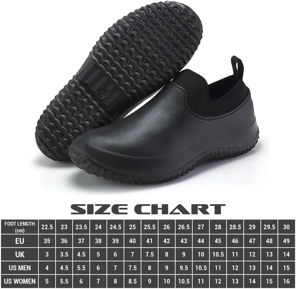 Rojeam Mens Rain Boots Waterproof Womens Work Clog Outdoor Garden Shoes