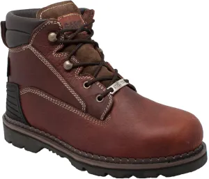 SAFA Men's 6" Steel Toe Work Boots Brown Medium 11