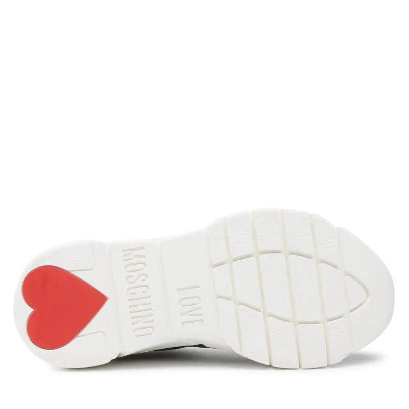 Scarpe Donna LOVE MOSCHINO Sneakers Running a Calzino colore Nero e Oro