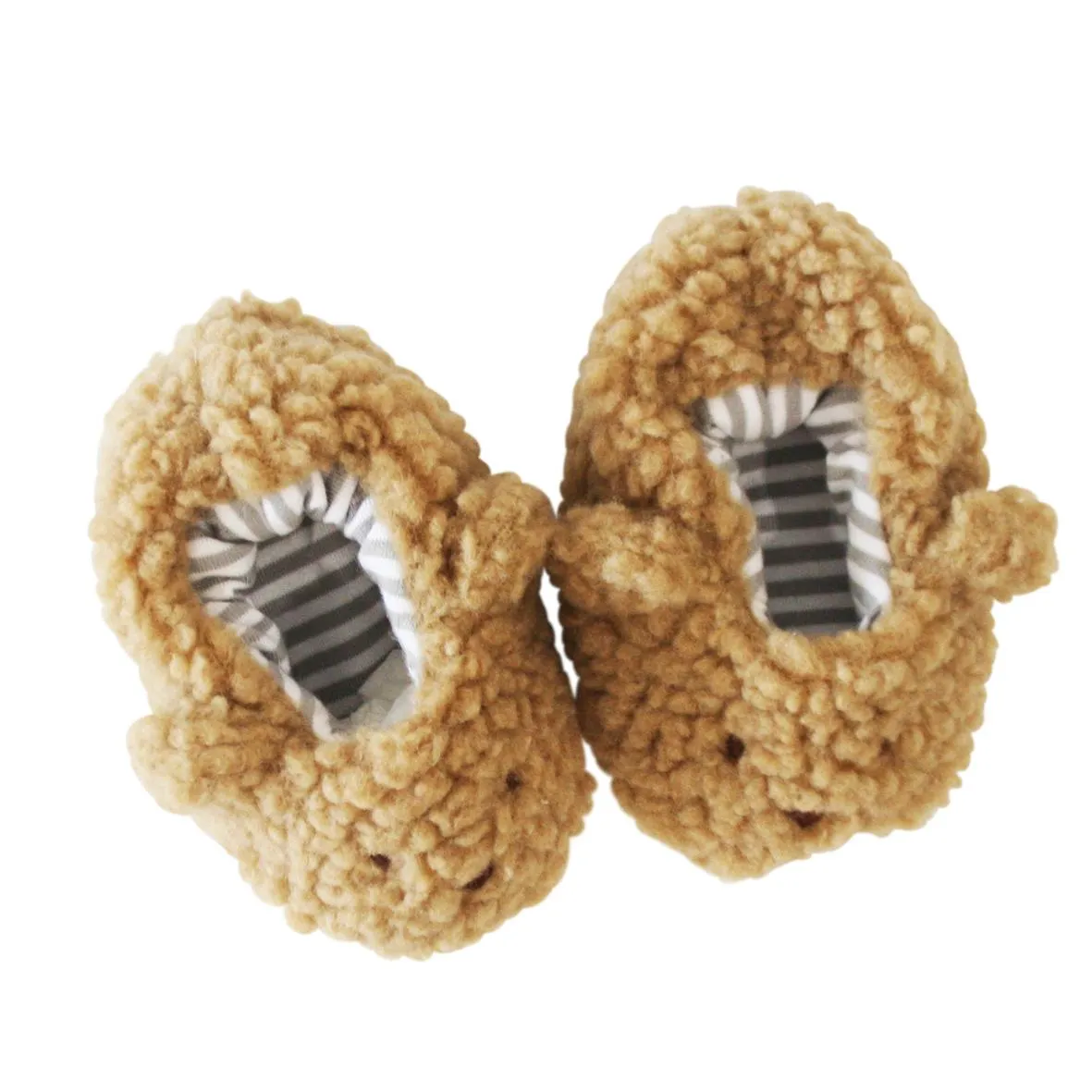 Sherpa Bear Booties Caramel