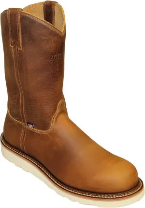 Silverado Men's Shipyard Western Work Boot Steel Toe Tan 7.5 D(M) US
