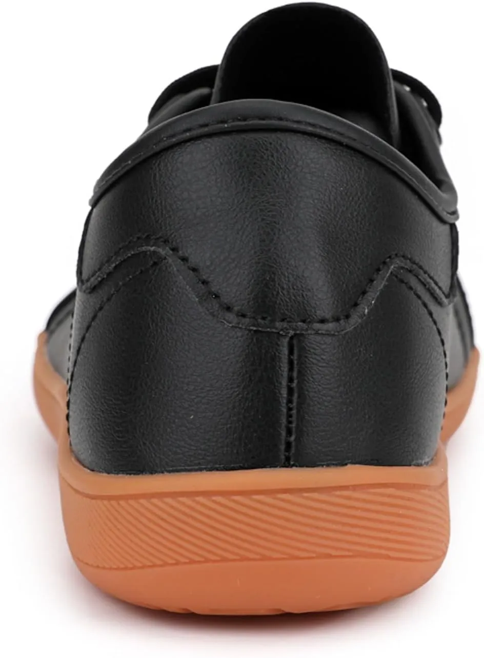 Slip on Walking Shoes for Men Comfortable PU Leather Memory Foam Breathable Fashion Low Tops Sneakers Non Slip Arch Support Vacation Training Gym Shoes Wide Width