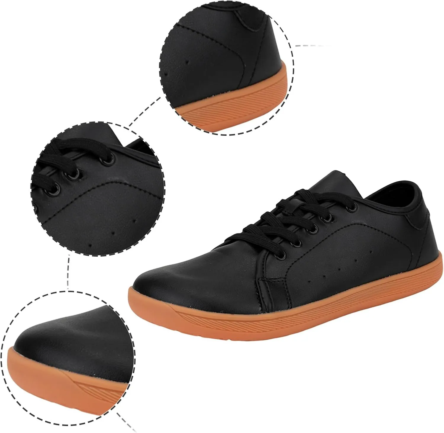 Slip on Walking Shoes for Men Comfortable PU Leather Memory Foam Breathable Fashion Low Tops Sneakers Non Slip Arch Support Vacation Training Gym Shoes Wide Width