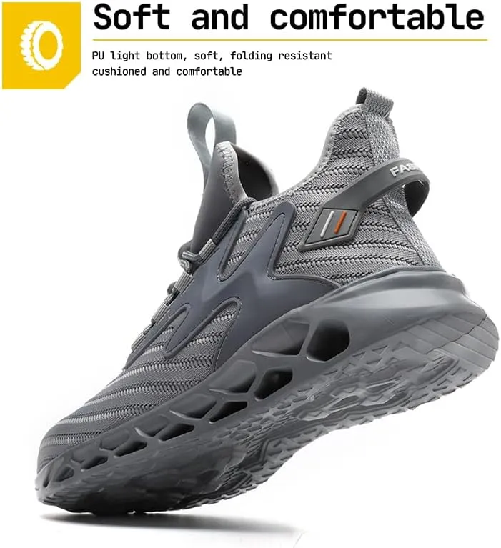 Steel Toe Work Shoes for Men Women Lightweight Comfortable Industrial & Construction Safety Boots