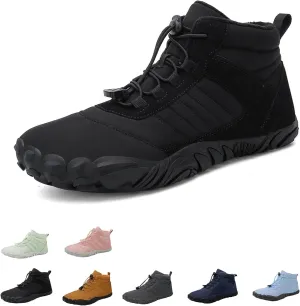 Winter Men's Women's Barefoot Shoes, Hiking Barefoot Winter Boots, Zero Drop Sole Trail Running Shoes Wide Toe Shoes