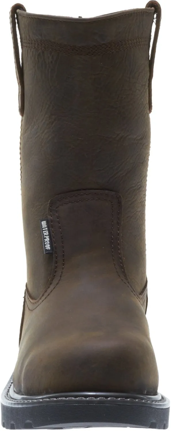 Wolverine Mens Dark Brown Leather Floorhand WP Wellington Work Boots