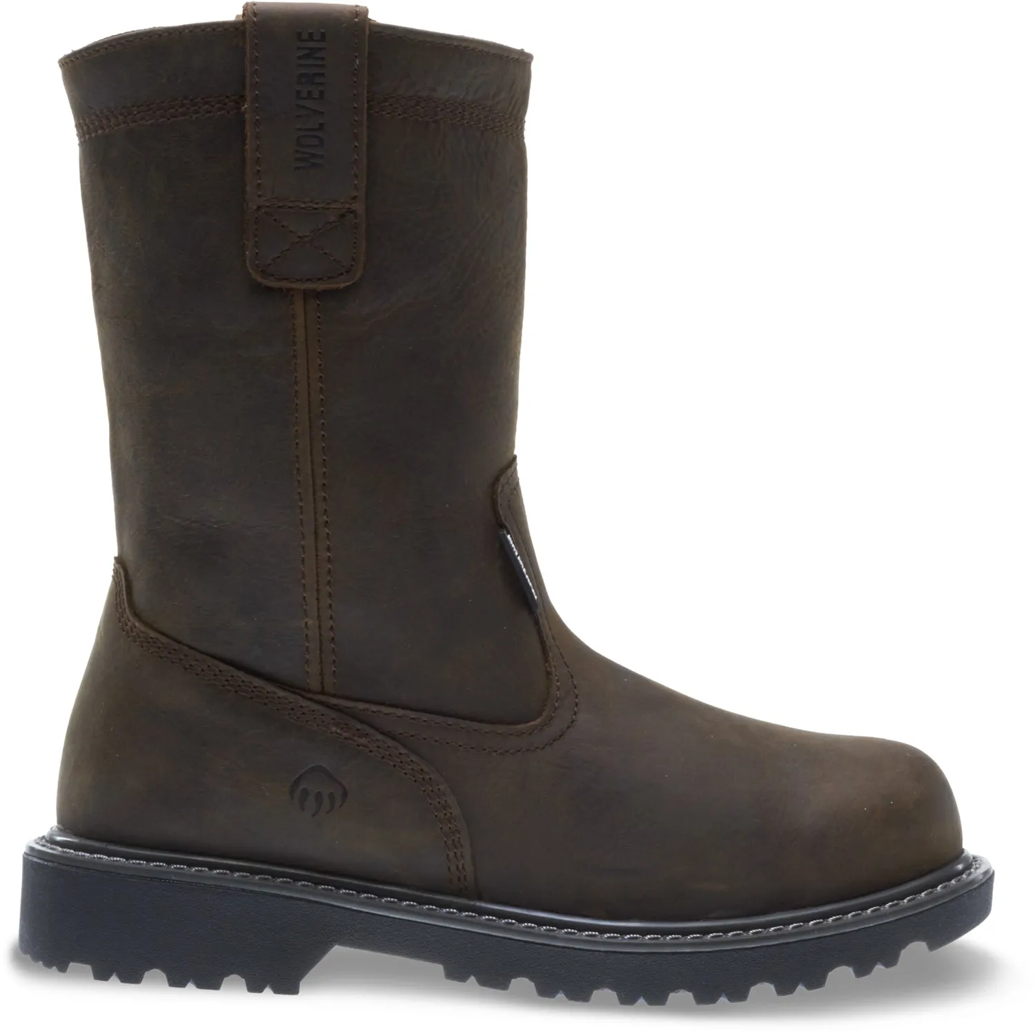 Wolverine Mens Dark Brown Leather Floorhand WP Wellington Work Boots