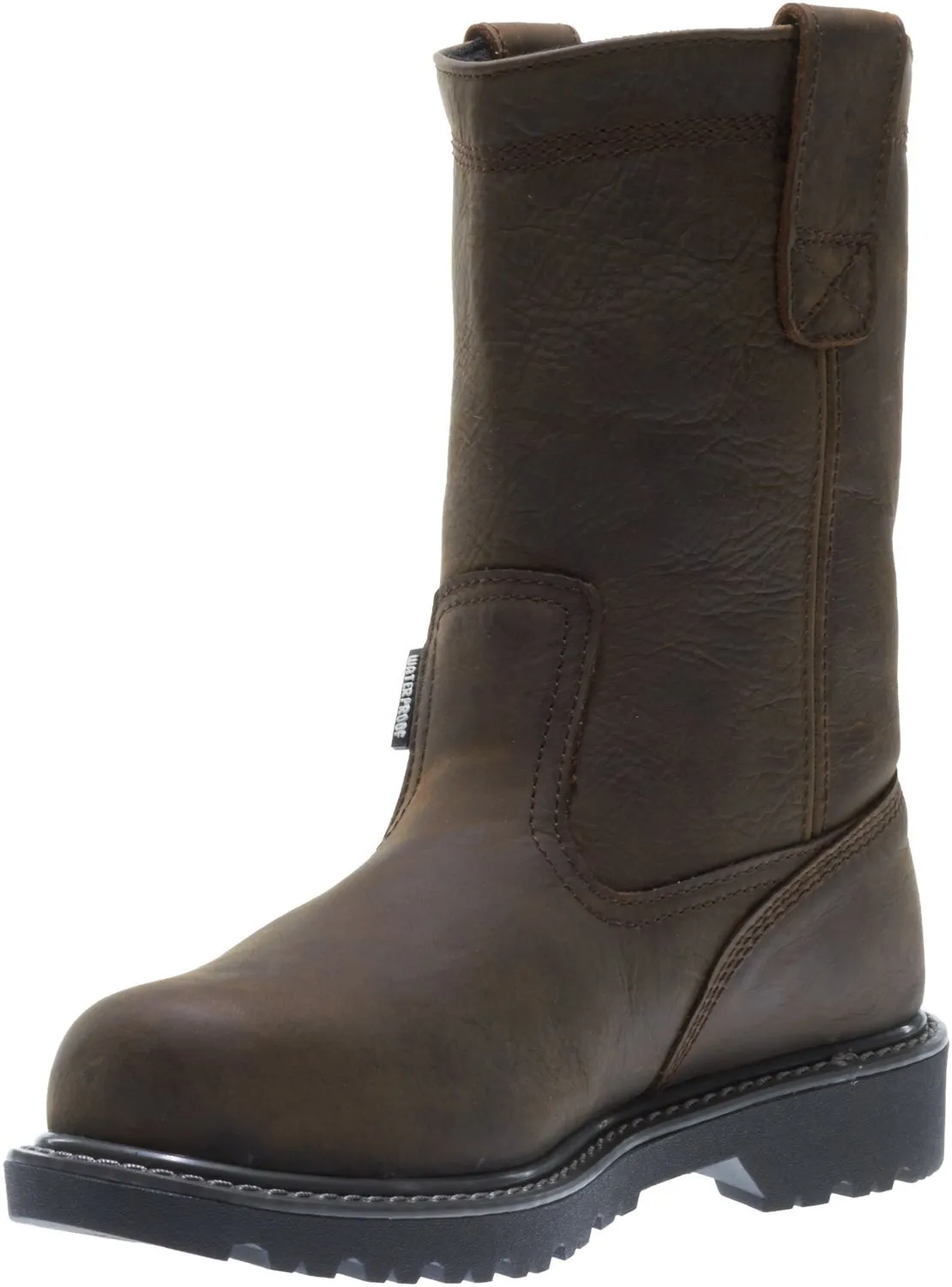 Wolverine Mens Dark Brown Leather Floorhand WP Wellington Work Boots