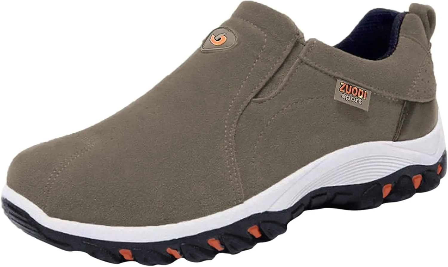 ZDLJYL Men's Suede Slip On Waterproof Anti-Slip Lightweight Orthopedic Fashion Loafers,Casual Breathable Low-top Safety Sneakers Walking Boat Shoe